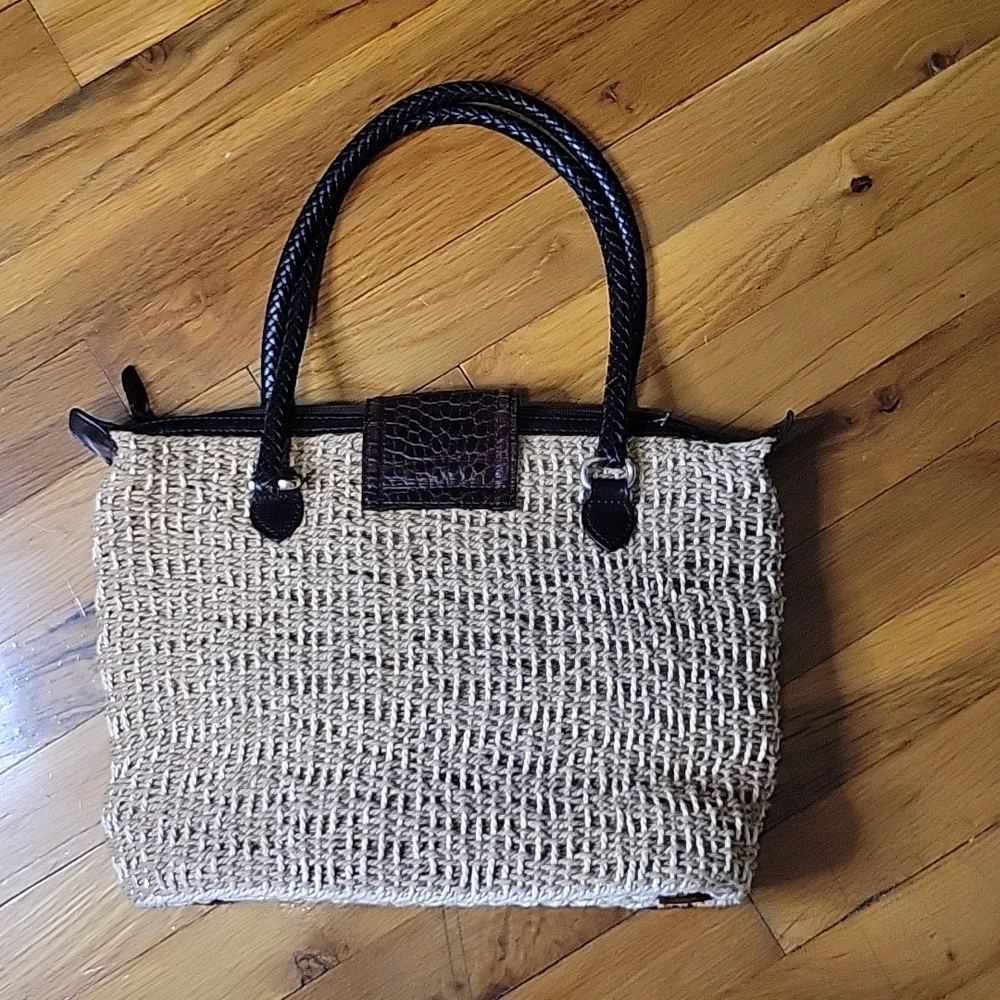 Brighton Woven Straw Shoulder Tote Bag